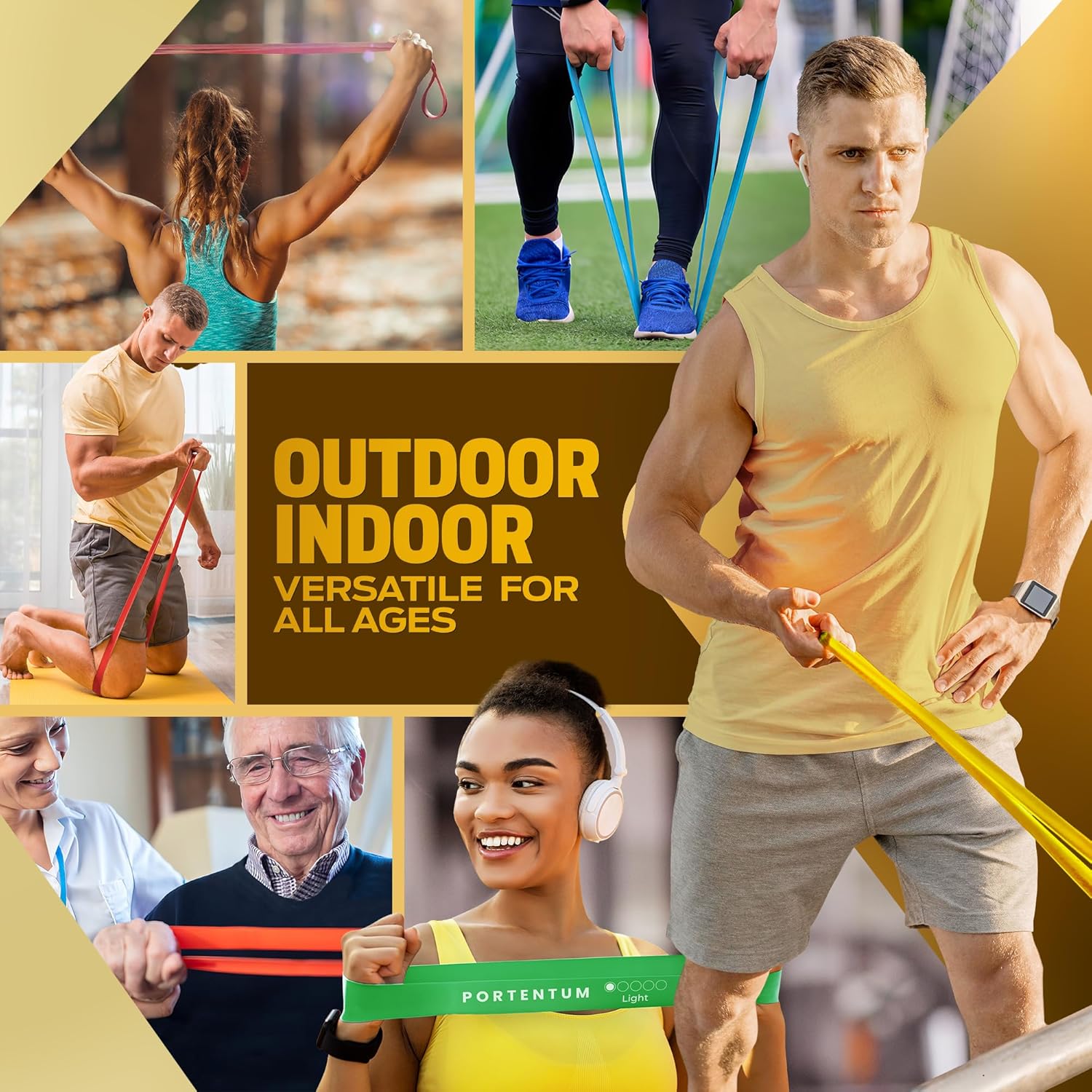 Elastici Fitness, Set Di 5 Fasce Elastico Fitness. Comoda E Resistente Bande Elastiche Fitness. Fascia Elastica Fitness, Elastici Palestra