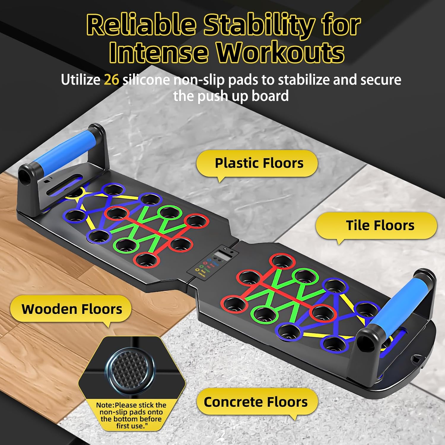 Push up Board 26 in 1 - Pedana Multifunzione per Esercizi Domestici, Sistema Fitness, Pavimento, Petto, Esercizi Muscolari, Attrezzature Professionali per Bruciare Grasso per Uomini