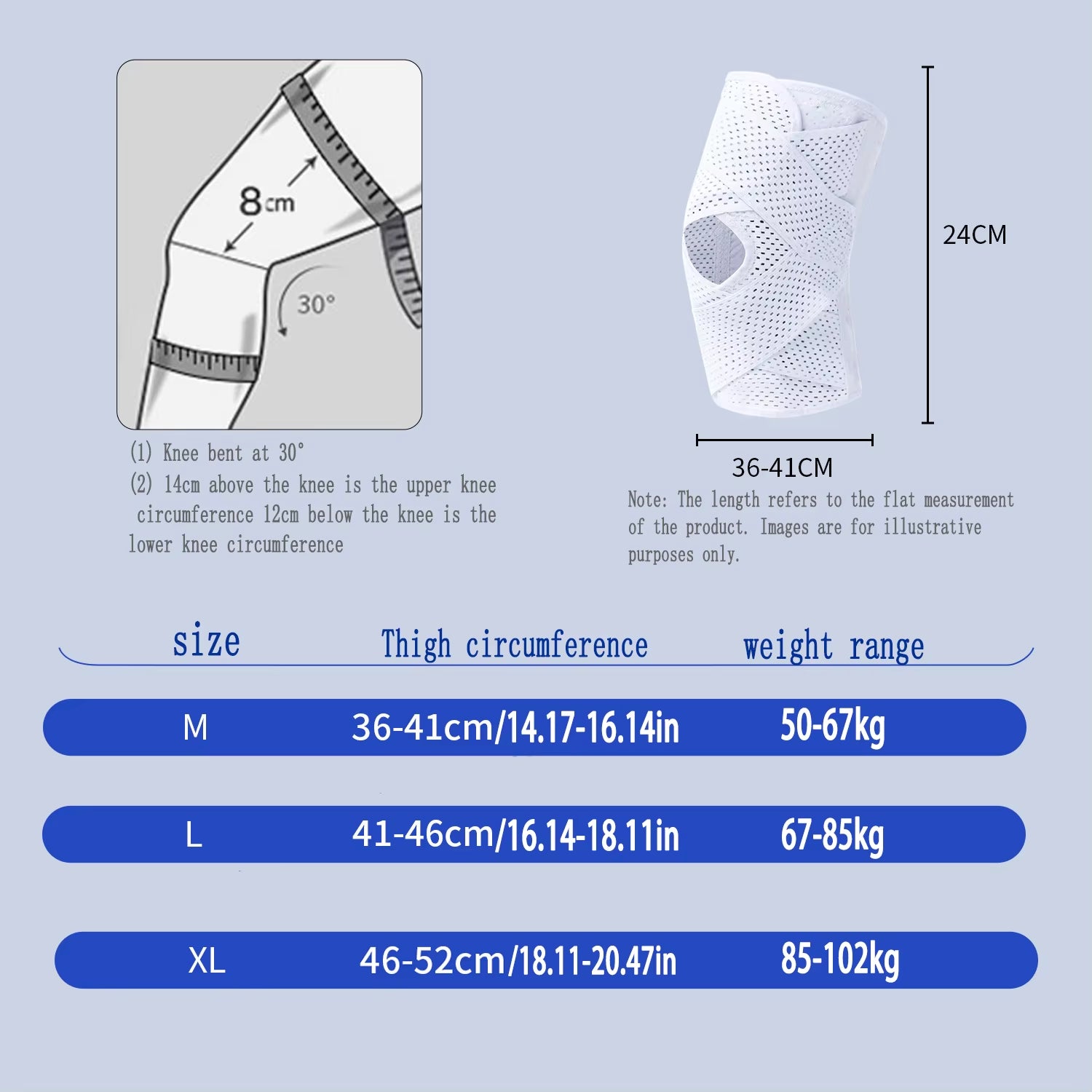 Muqinush Sports Knee Pad with Adjustable Breathable Side Support Meniscus Knee Pad for Sports Running Basketball Fitness Daily